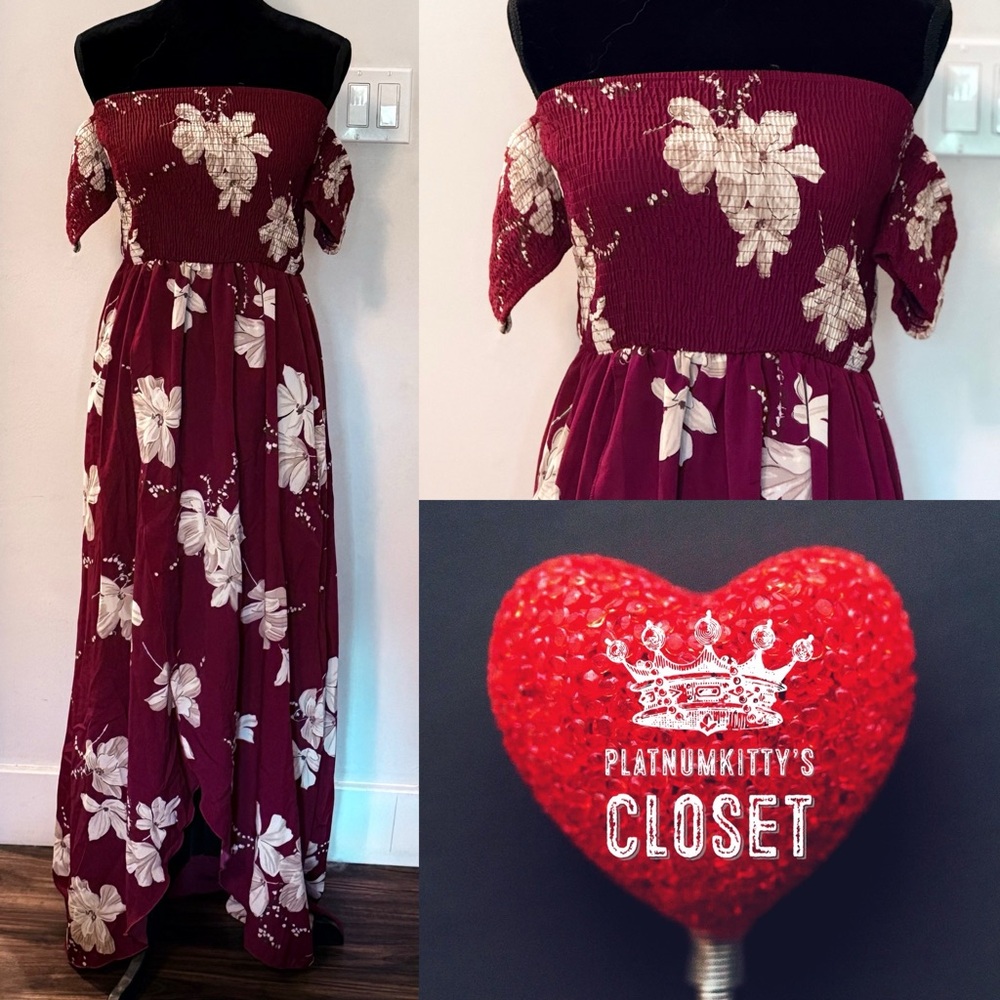 Floral Off-Shoulder Maxi Dress